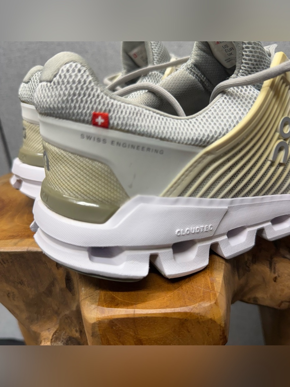 On Running Women's  Cloudnova Running Shoes in Light Gray and Cream - Picture 6 of 7